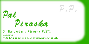 pal piroska business card